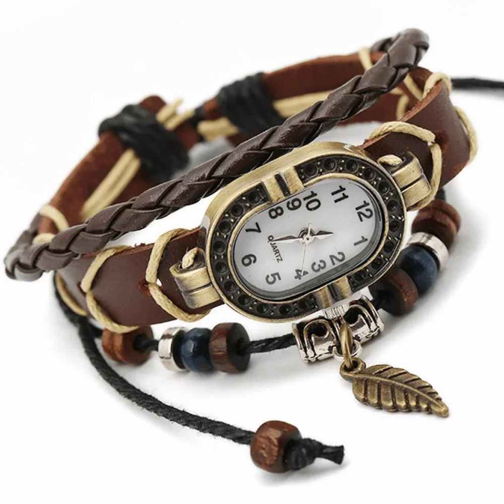 ✨✨BRAND NEW Preppy Leather Watch Women's Fashion Accessory - Picture 2 of 6